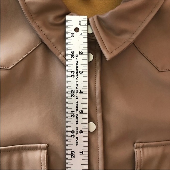 Easel Women’s Faux Leather Duster Shirt Jacket Shacket Small Boho Trench Coat - Picture 12 of 16